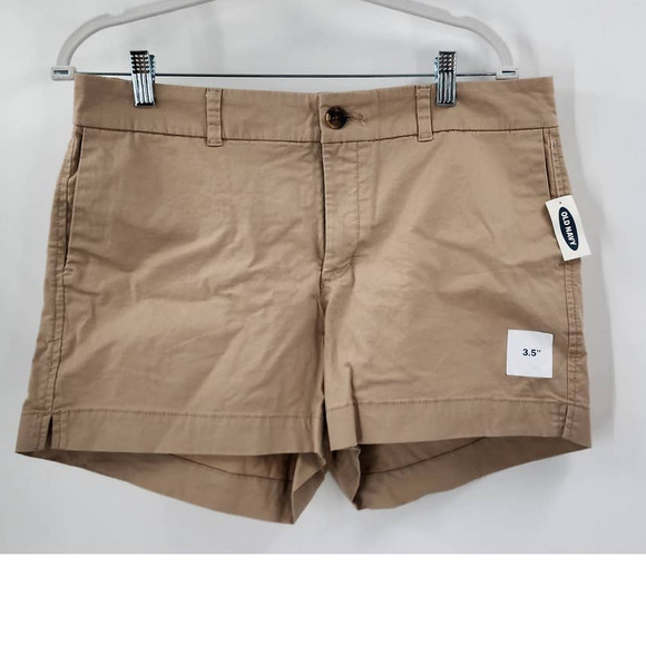 NWT New Old‎ Navy Everyday Shorts 3.5 Inch Inseam Kakhi Shorts Longer Length 10 - Picture 1 of 3